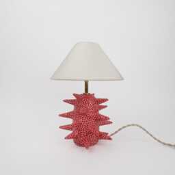Handmade Pink Spiked Table Lamp Whimsical Bedside Lighting - thumbnail 2