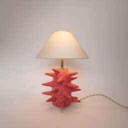 Handmade Pink Spiked Table Lamp Whimsical Bedside Lighting - thumbnail 3
