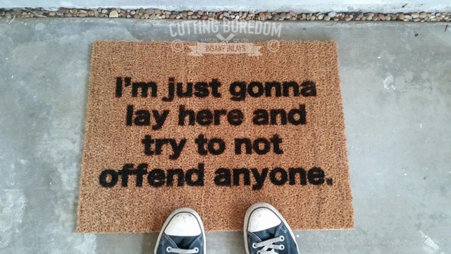 Easily Offended Funny Doormat An Entry Rug That Refuses To Discuss Politics - image 1
