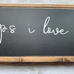 Ps I Love You, You Sign, Wood Bedroom Decor, Wall Sign - thumbnail 2