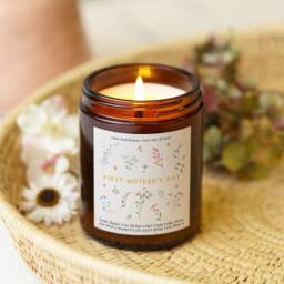 Personalised First Mother's Day Candle Gift Soy Wax Apothecary Jar - thumbnail 1