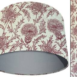Red Thistle Print Lampshade Country Table Or Ceiling Light - thumbnail 3