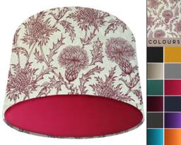 Red Thistle Print Lampshade Country Table Or Ceiling Light