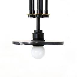 Black Veined Marble Pendant Light, Eclectic Ceiling Fixture, Kitchen Island Lighting - thumbnail 4