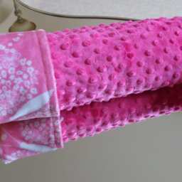 The Baby Girl Blanket, Personalized, Hot Pink Cuddle Fabric, Shower Gift, Usa Handcrafted - thumbnail 3