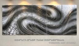 Abstract Metal Wall Sculpture, Modern Home Decor - thumbnail 1