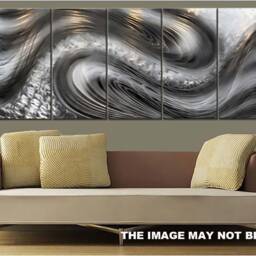 Abstract Metal Wall Sculpture, Modern Home Decor - thumbnail 4