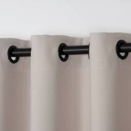 Cream Linen Blackout Curtain Custom Drapery Panel, Rod Pocket Or Grommet - thumbnail 3