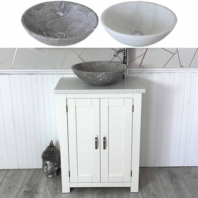 Bathroom Vanity Unit Painted White - Quartz Top Stone Basin Choice 310Pwqsbc - image 1