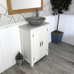 Bathroom Vanity Unit Painted White - Quartz Top Stone Basin Choice 310Pwqsbc - thumbnail 2