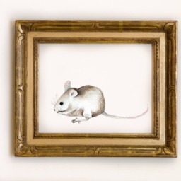 Mouse Watercolor Illustration Mousie Art Print - 5x7 - thumbnail 2