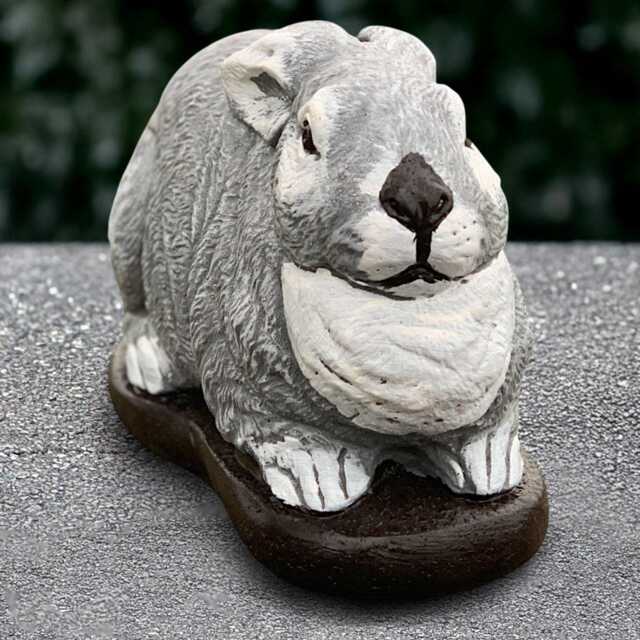 Unique Bunny Statue Concrete Rabbit Sculpture Stone Pet Figurine Cement Animal Decoration Outdoor Handmade Yard Art - image 1
