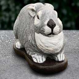 Unique Bunny Statue Concrete Rabbit Sculpture Stone Pet Figurine Cement Animal Decoration Outdoor Handmade Yard Art - thumbnail 1
