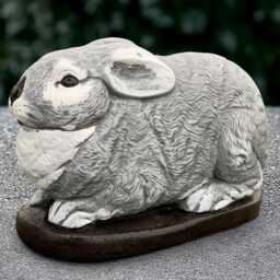 Unique Bunny Statue Concrete Rabbit Sculpture Stone Pet Figurine Cement Animal Decoration Outdoor Handmade Yard Art - thumbnail 3