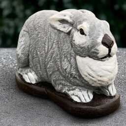 Unique Bunny Statue Concrete Rabbit Sculpture Stone Pet Figurine Cement Animal Decoration Outdoor Handmade Yard Art - thumbnail 2