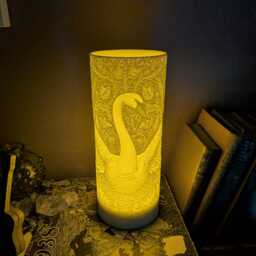Rechargeable William Morris Inspired Swan Mood Lamp - thumbnail 2