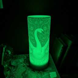 Rechargeable William Morris Inspired Swan Mood Lamp - thumbnail 4