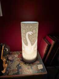 Rechargeable William Morris Inspired Swan Mood Lamp - thumbnail 1
