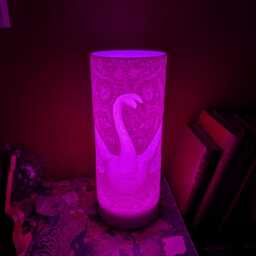 Rechargeable William Morris Inspired Swan Mood Lamp - thumbnail 3