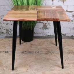 Tanvya Wooden Square Side Table 4 Section Live Edge Design - thumbnail 3