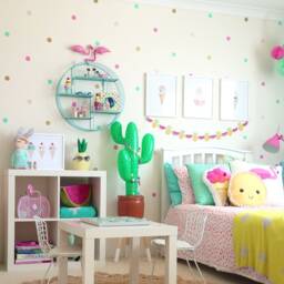 Polka Dot Wall Stickers - Peel & Stick Nursery Decor Girl Room Circle Round Decals Removable Kids Vinyl Decal D015 - thumbnail 1
