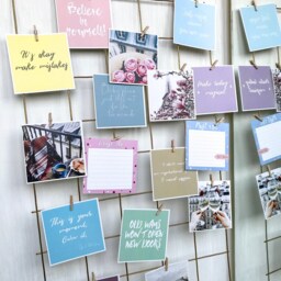 Large White Wire Wall Grid + Shelf, Free Clips, Mesh Memo Board, Notice Metal Grid, Noticeboard, Kitchen Memoboard, Moodboard, Clip - thumbnail 2