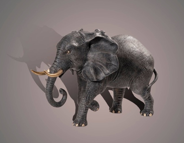 Large Bronze Elephant Figurine Limited Edition Signed Sculpture - image 1