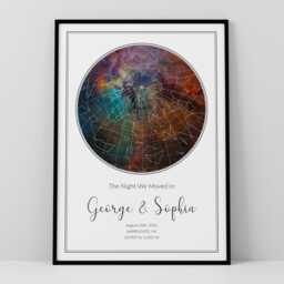 Personalised Star Map Print - Custom Night Sky Wall Art - thumbnail 4