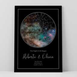 Personalised Star Map Print - Custom Night Sky Wall Art - thumbnail 1
