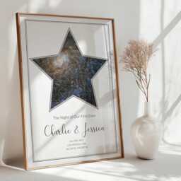 Personalised Star Map Print - Custom Night Sky Wall Art - thumbnail 3