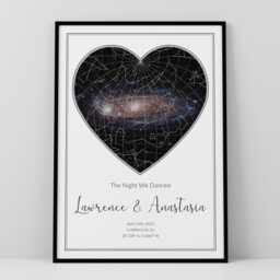 Personalised Star Map Print - Custom Night Sky Wall Art - thumbnail 2