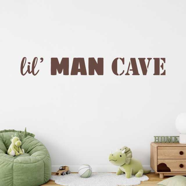 Lil Man Cave Wall Decal - Boys Bedroom Vinyl Sticker Fun Kids Room Decor - image 1