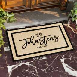 Customized Family Name/Date Doormat - Personalized Welcome Mat For Your Home - thumbnail 3