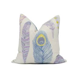 Voyage Decoration - Samui Print Heather Quirky Illustrative Feather Cushion Cover Handmade Throw Pillow Designer Home D??cor - thumbnail 1