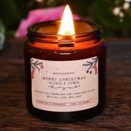 Handmade Soy Wax Christmas Candle With Wooden Wick - Wickharmony - thumbnail 3
