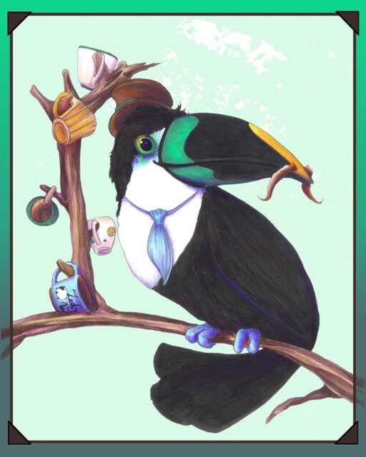Philippe, Gentleman Toucan - 8x10 Or 11x14 Print Cute Animals Art - Gentlemen Series - image 1