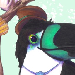 Philippe, Gentleman Toucan - 8x10 Or 11x14 Print Cute Animals Art - Gentlemen Series - thumbnail 2