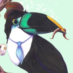 Philippe, Gentleman Toucan - 8x10 Or 11x14 Print Cute Animals Art - Gentlemen Series - thumbnail 3