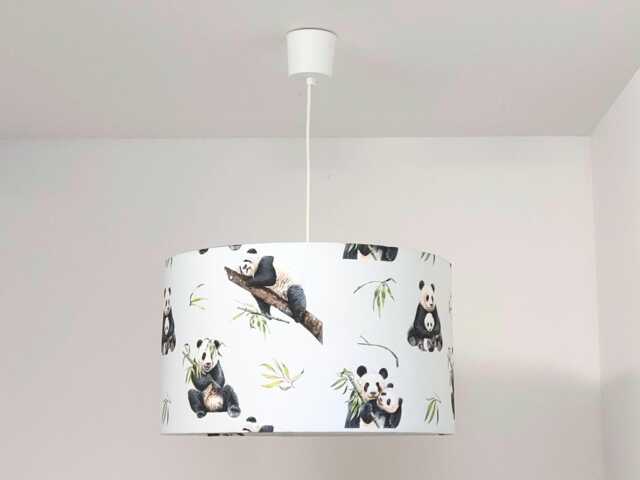 Lampshade Or Pendant Light, Panda Family Chandelier, Cylinder Ceiling Christmas Gift Idea, Birthday, Baby Shower, Registry - image 1