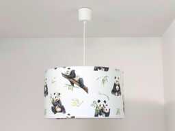 Lampshade Or Pendant Light, Panda Family Chandelier, Cylinder Ceiling Christmas Gift Idea, Birthday, Baby Shower, Registry