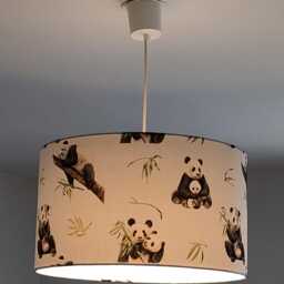 Lampshade Or Pendant Light, Panda Family Chandelier, Cylinder Ceiling Christmas Gift Idea, Birthday, Baby Shower, Registry - thumbnail 2