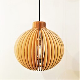 Hanging Lamp Kalle, Wooden Made Of Birch By Rafinesse & Tristesse - thumbnail 2