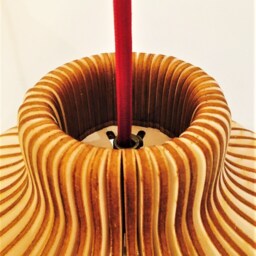 Hanging Lamp Kalle, Wooden Made Of Birch By Rafinesse & Tristesse - thumbnail 3