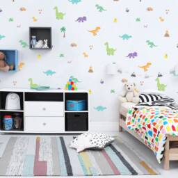Dinosaur Wall Stencil Set 14 Pcs Reusable Kids Room Decor - thumbnail 2
