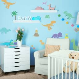 Dinosaur Wall Stencil Set 14 Pcs Reusable Kids Room Decor - thumbnail 3