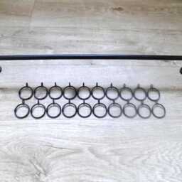 Curtain Rail & Ring Setwrought Iron - Forged Steel Hand Crafted in Uk+ Free Fitting Kit - thumbnail 3