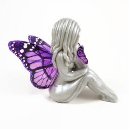 Handmade Mother & Child Butterfly Sculpture Monarch Wing Fairy Figurine - thumbnail 3