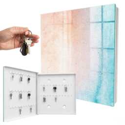 Pastel Texture Key Cabinet For Home, Orange Box Wall, Minimalist Backgrounds & Patterns, Lovers Of Subtle Arrangements - thumbnail 2