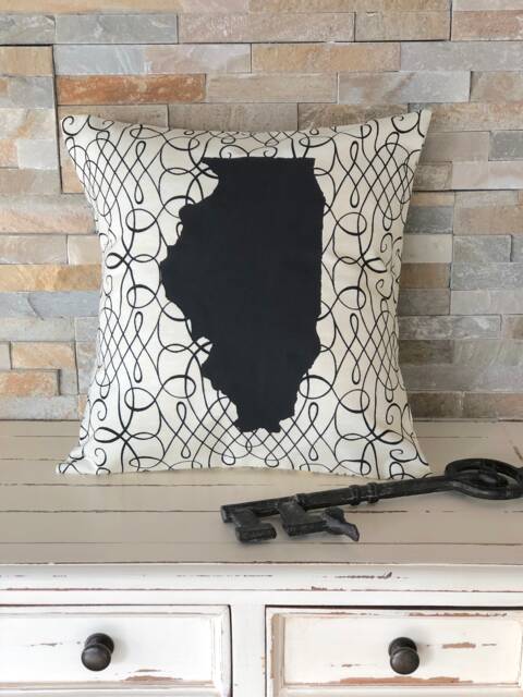 Illinois State Pillow/Illinois Decor - image 1