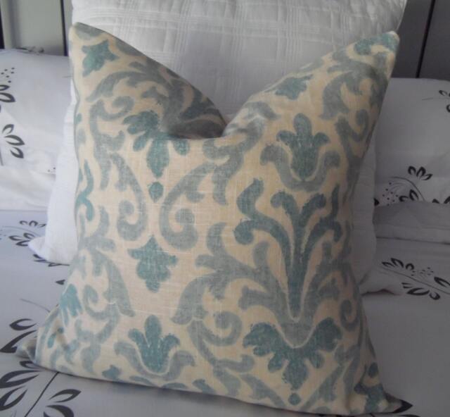 2 Color Optionsblues.grays.creamy Ivory. Browns /Rust Toss Pillows.throw Pillows.slipcovers.pillowcovers.accents.linen.pillowcovers - image 1